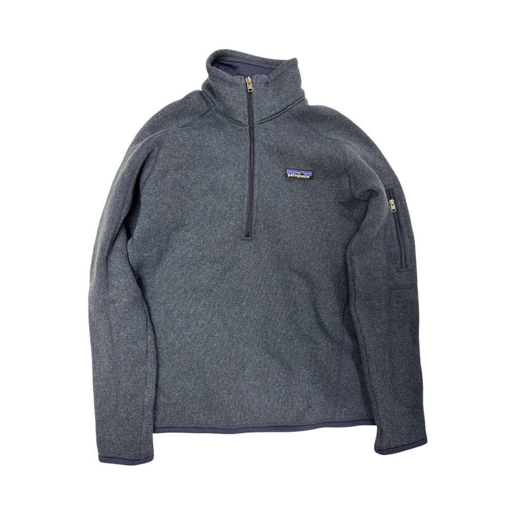 Patagonia Women's Small S Quarter-Zip Fleece Pullover Activewear Jacket Gray
